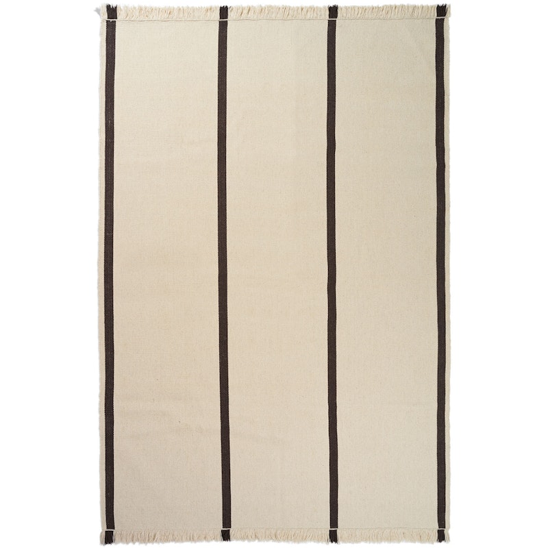 Calm Kelim Teppe 200x300 cm Off-white / Coffee