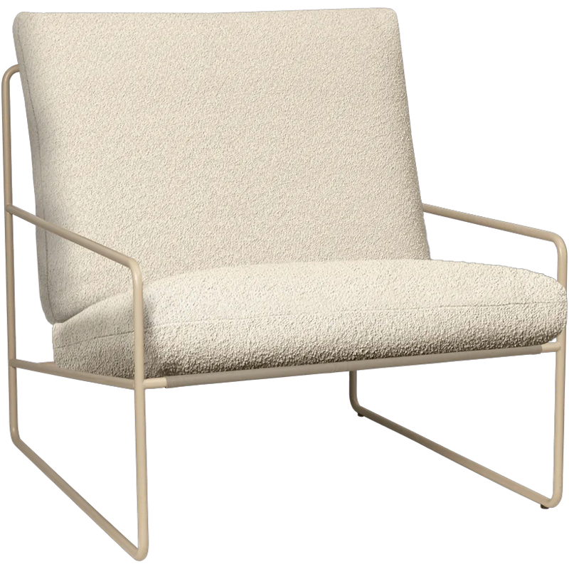 Desert Lenestol, Cashmere / Off-white Bouclé
