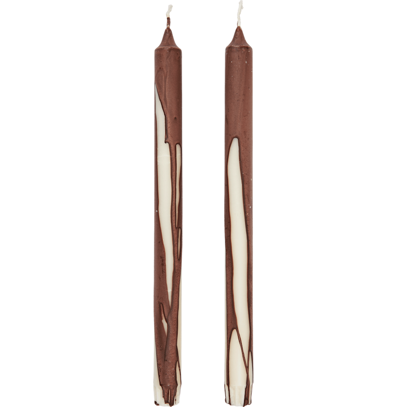 Dryp Stearinlys 30 cm 2-pk, Dark Chocolate