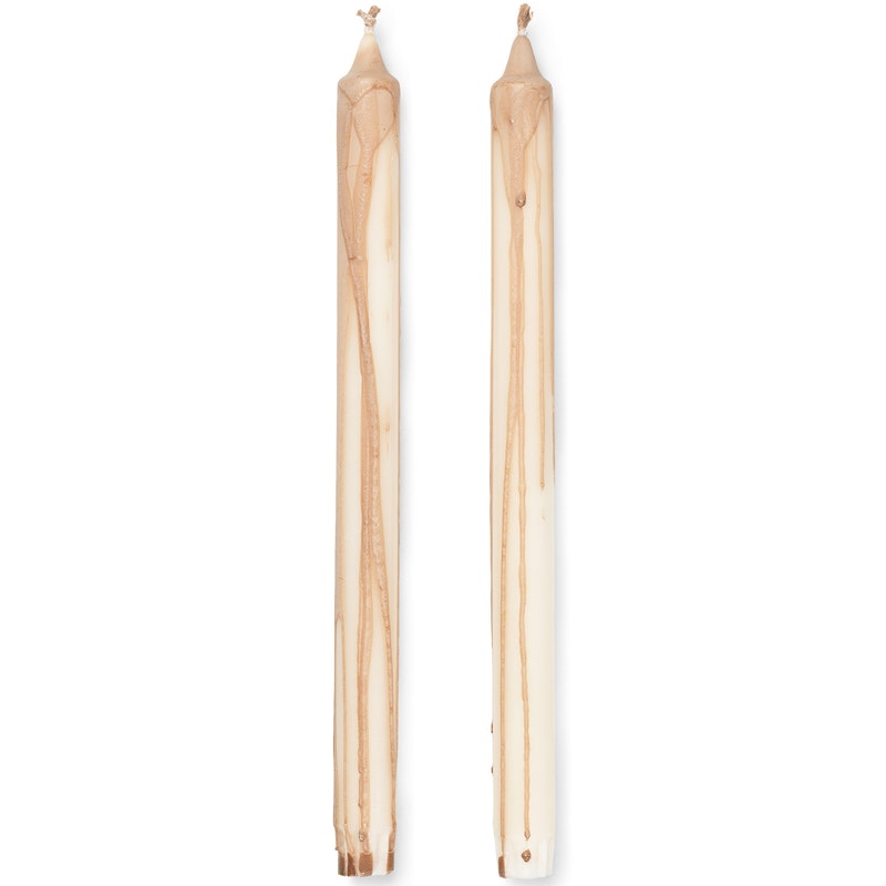 Dryp Stearinlys 30 cm 2-pk, Beige