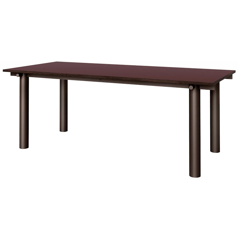 Atura Spisebord 90x200 cm, Dark Chocolate / Vinrød