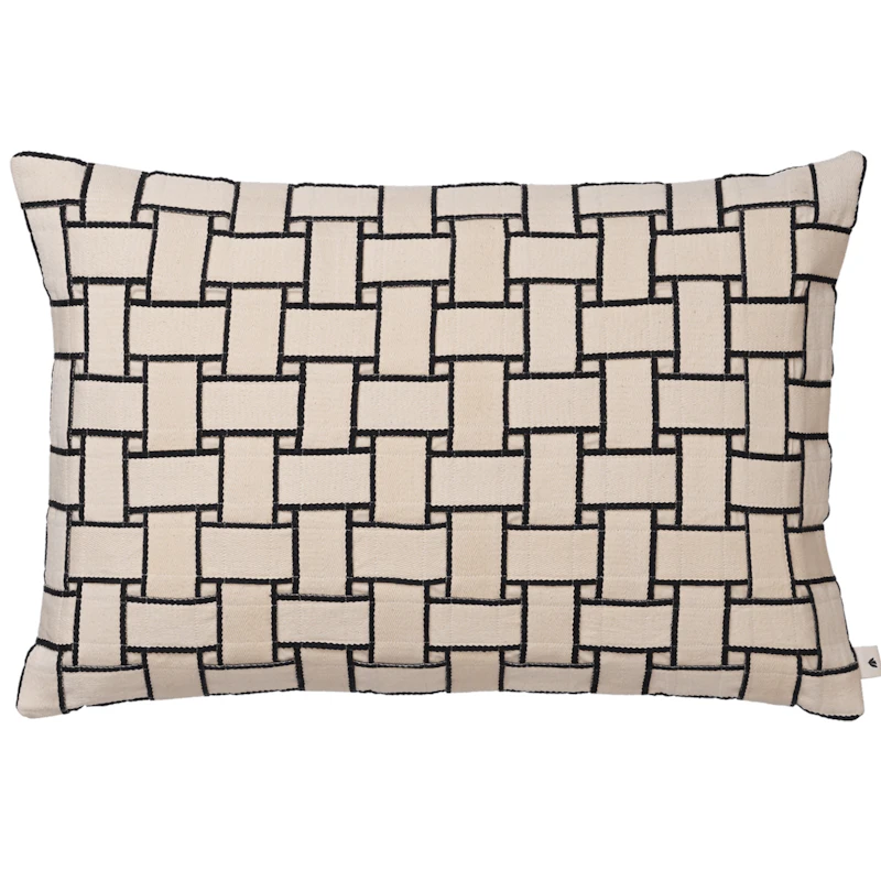 Lattice Putetrekk 40x60 cm, Off-white/Sort