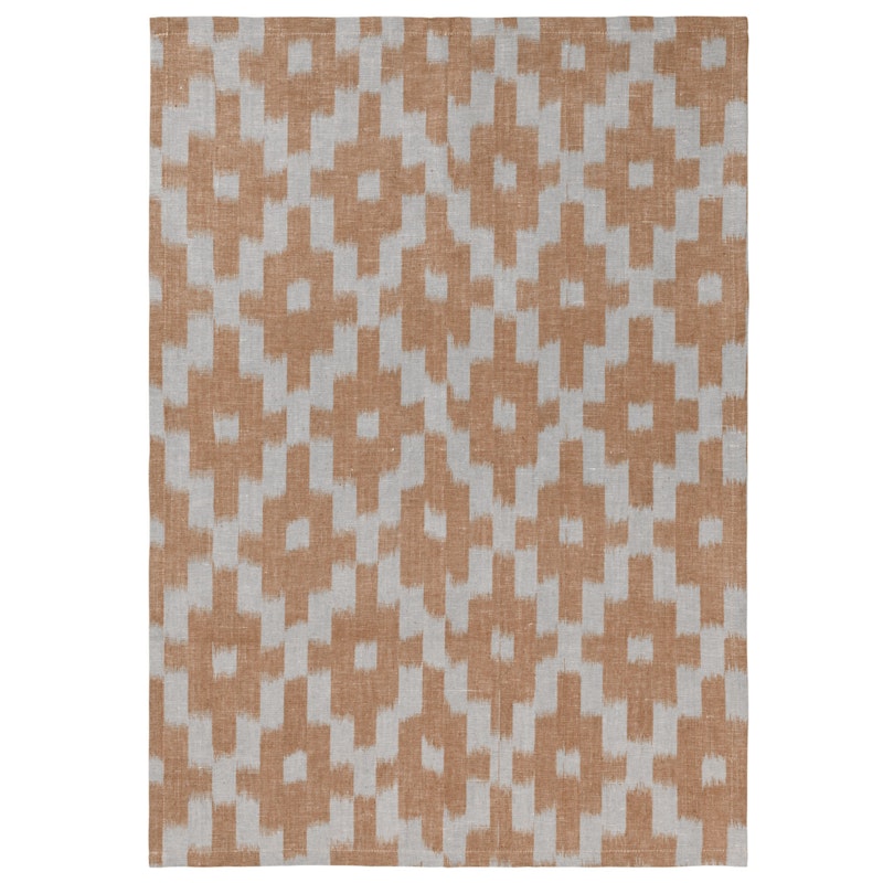 Ikat Kjøkkenhåndkle 50x70 cm, Mist Blue / Terracotta