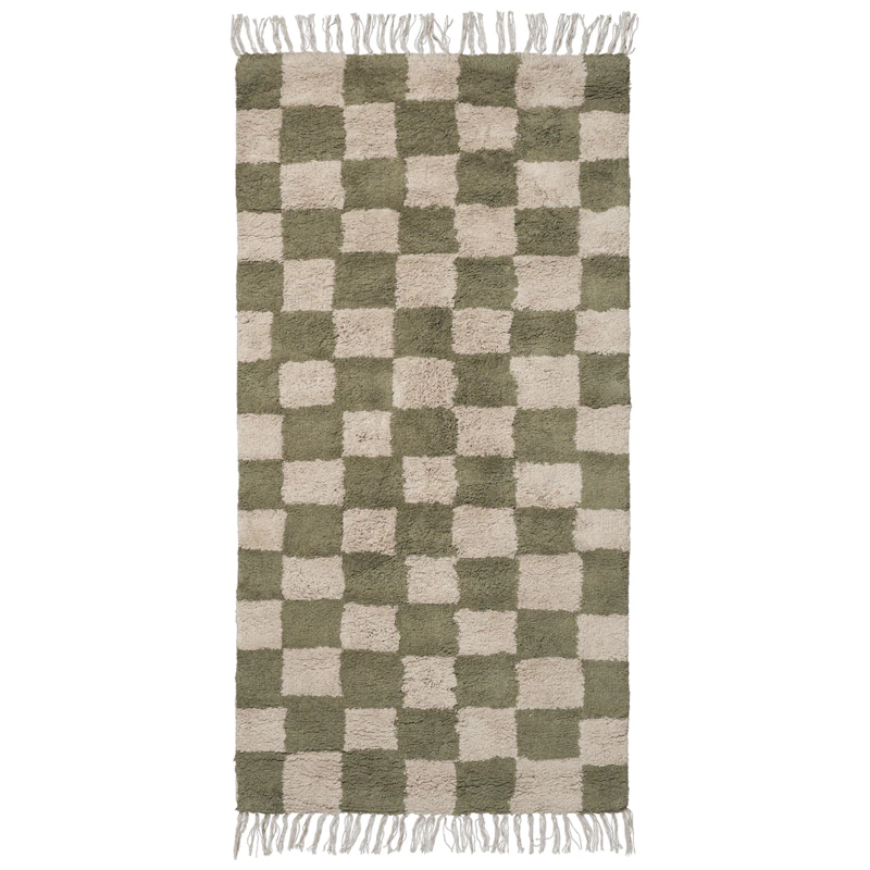 Mara Vaskbart Teppe 80x150 cm, Elm Green