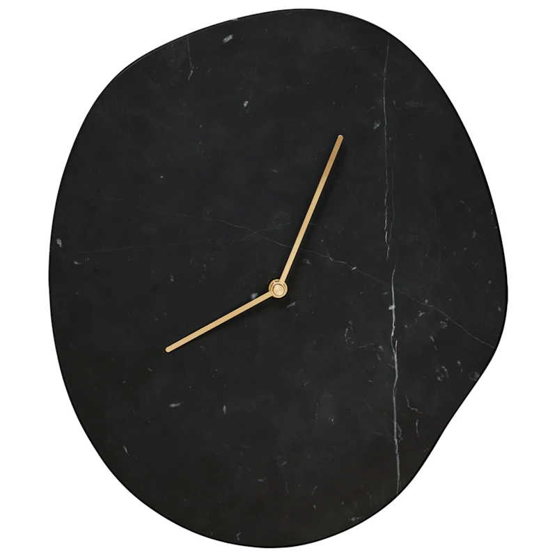 Melt Veggklokke, Sort Marmor