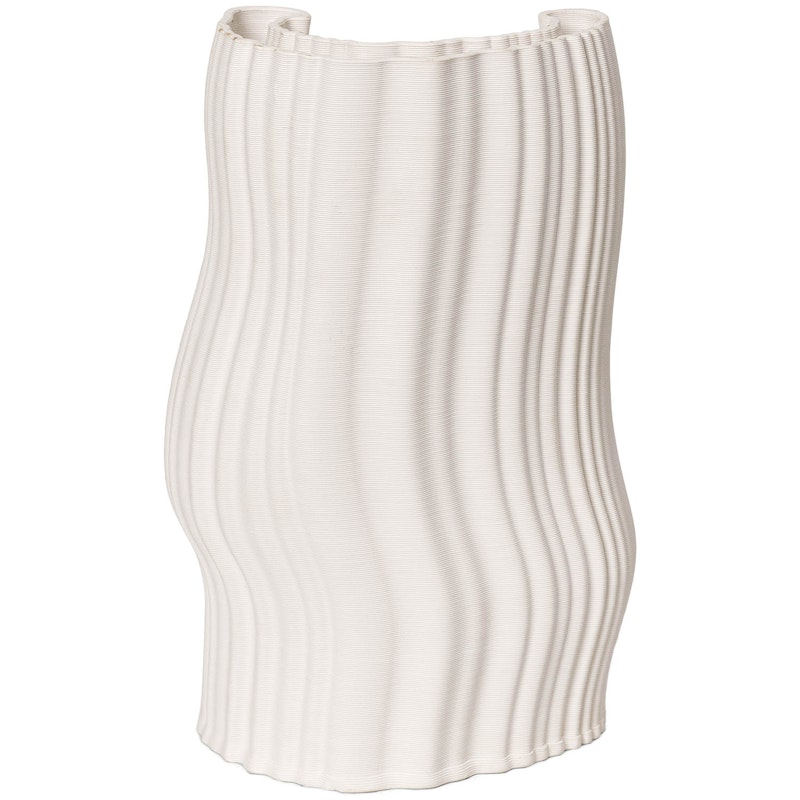 Moire Vase H30 cm, Off-white