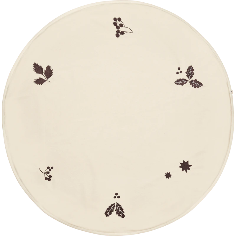 Oak Juletreteppe Rund, Naturlig