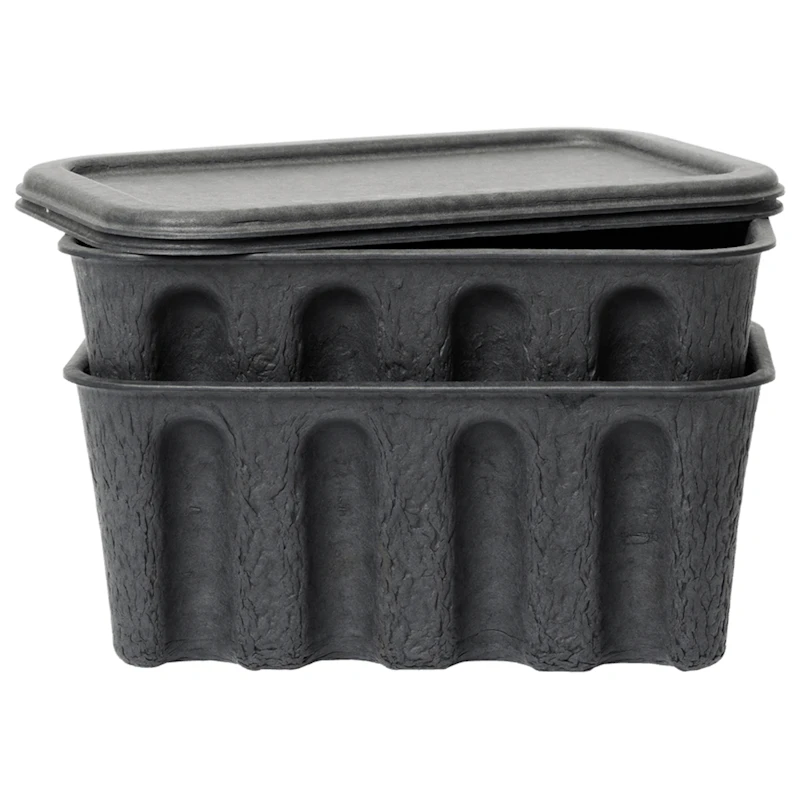 Paper Pulp Esker 2-pk Liten, Charcoal