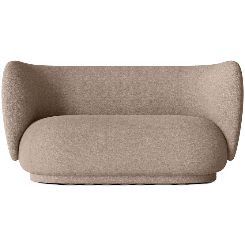 Rico Buclé 2-Seter Sofa, Sand