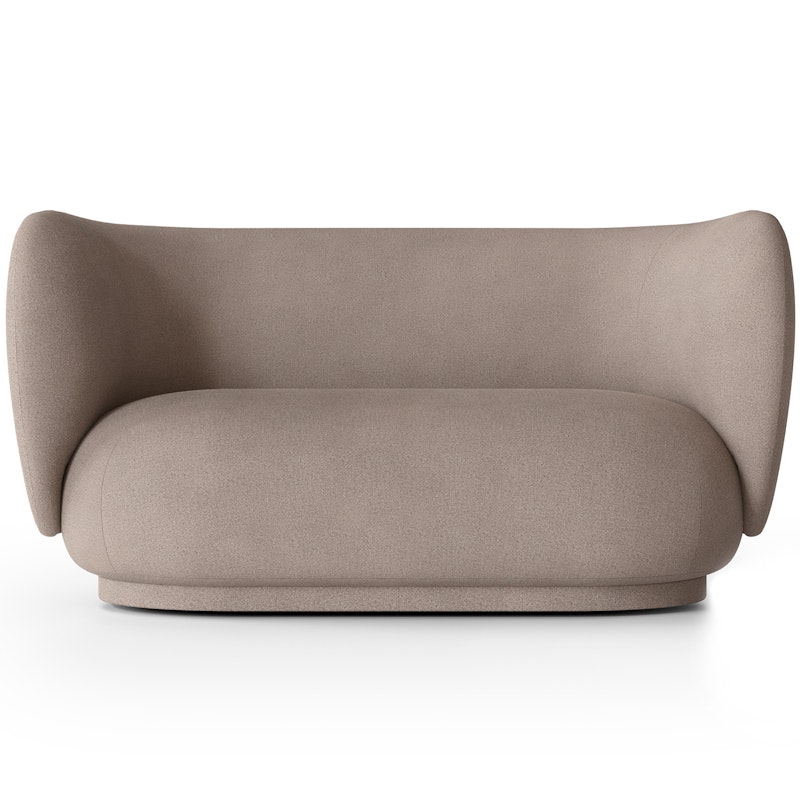 Rico Brushed 2-Seter Sofa, Varmgrå