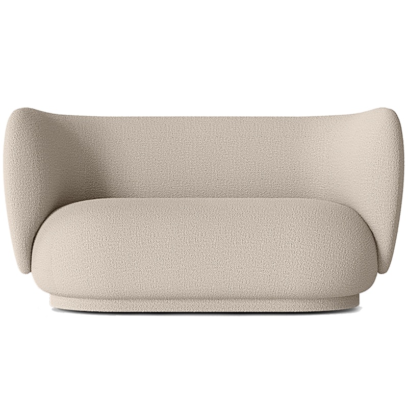 Rico Wool Boucle 2-Seter Sofa, Naturlig