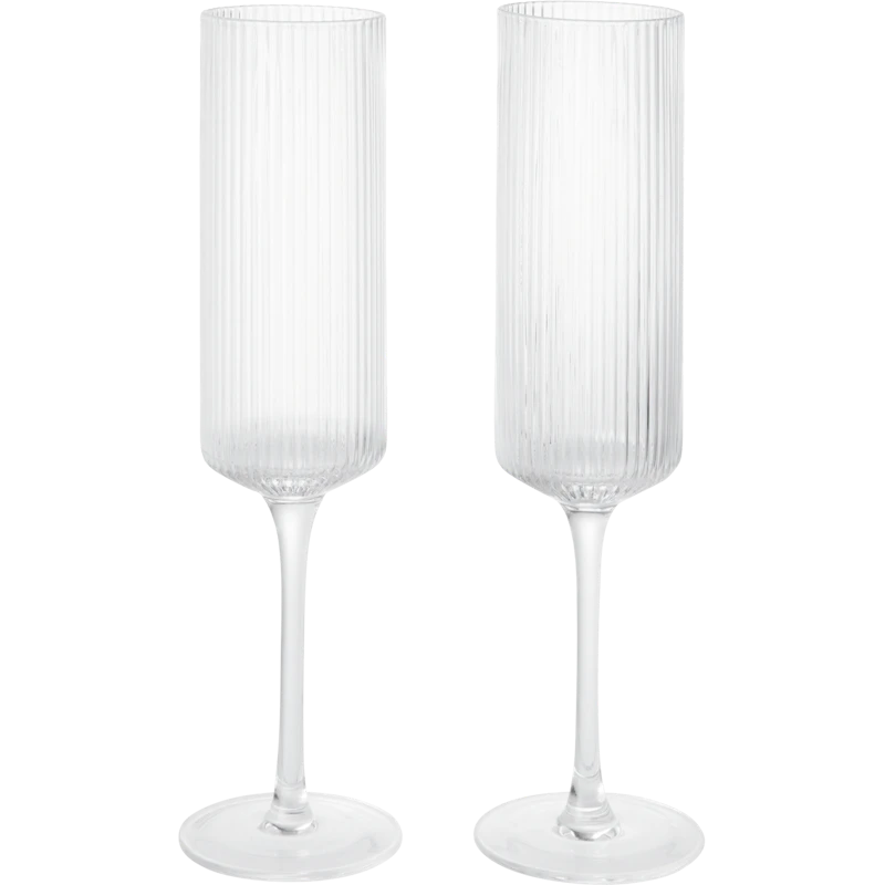 Ripple Champagneglass 2-pk, Klar
