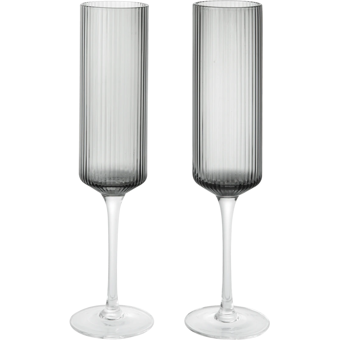 Ripple Champagneglass 2-pk, Smoked Grey