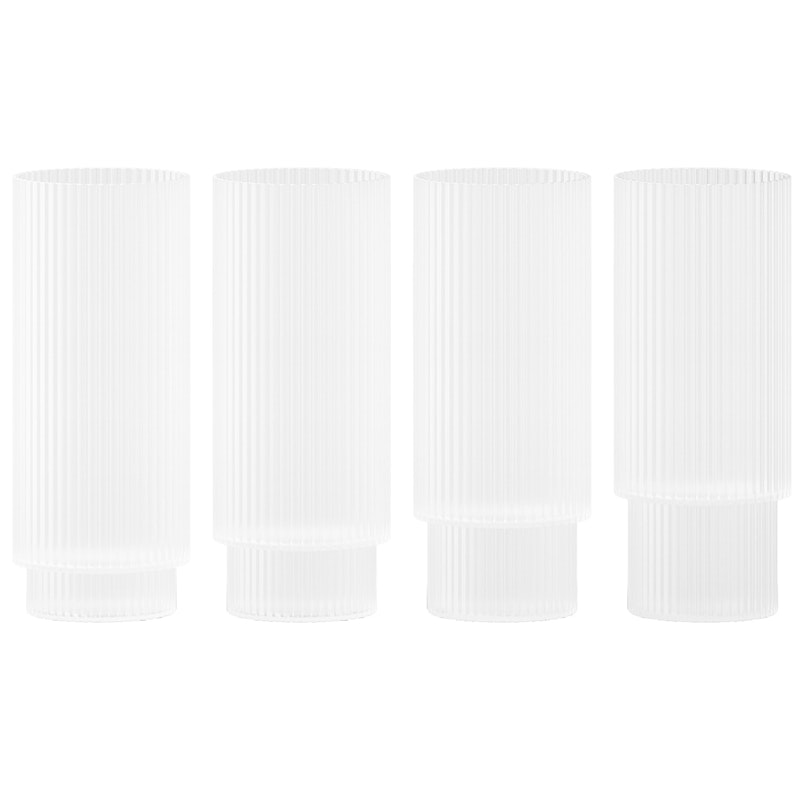 Ripple Longdrinkglass 4-pk, Frosted