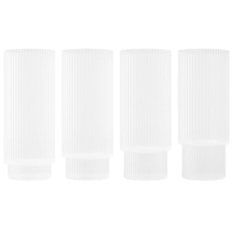 Ripple Longdrinkglass 4-pk, Frosted
