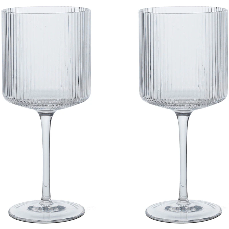 Ripple Rødvinsglass 2-pk, Klar