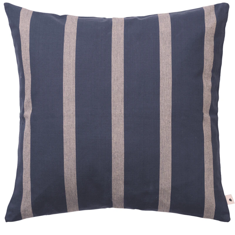 Strand Outdoor Putetrekk 50x50 cm, Parchment / Indigoblå