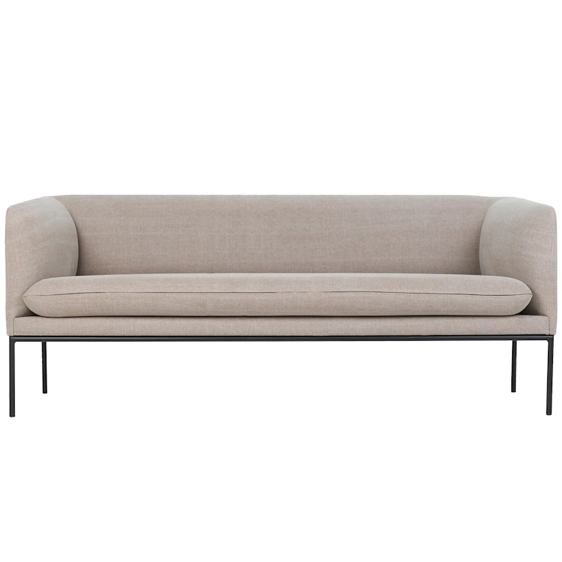 Turn Boucle 3-Seter Sofa, Naturlig