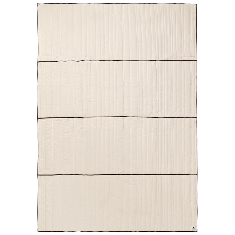 Vari Sengeteppe Naturlig / Dark Chocolate, 180x260 cm