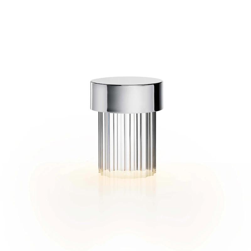 Last Order Fluted Bordlampe, Rustfritt stål