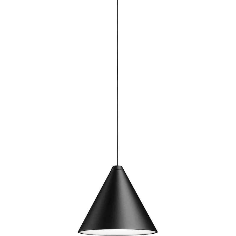 String Light Cone Pendel 12M Dimbar Med Soft Touch, Sort