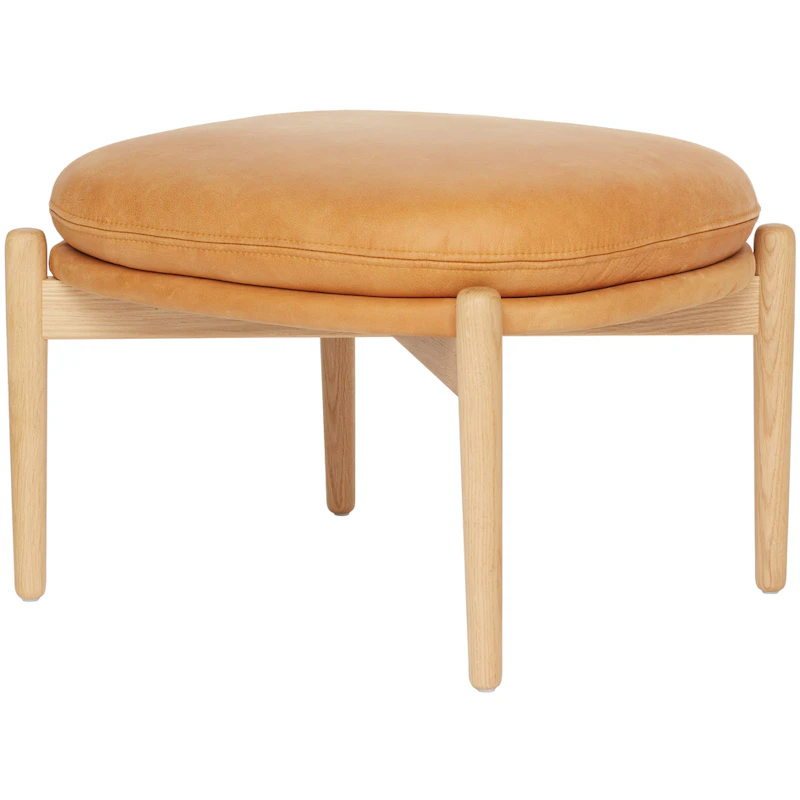 Embody Stol, Skinn Vintage Cognac / Mattlakkert Eik