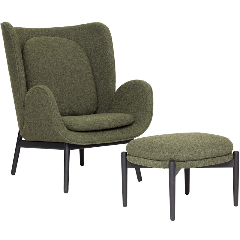Embrace Armchair With Footstool L, Barnum Pine 9