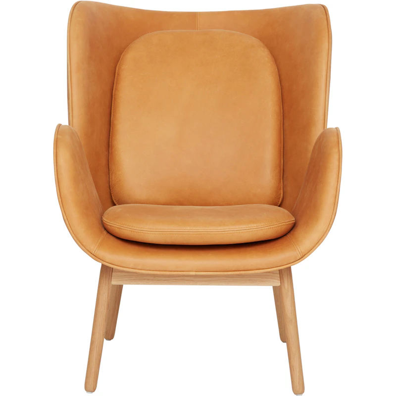 Embrace Lenestol, Ben Mattlakkert Eik / Skinn Vintage Cognac