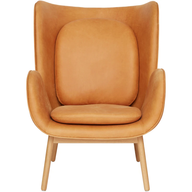 Enclose Lenestol, Ben Mattlakkert Eik / Skinn Vintage Cognac