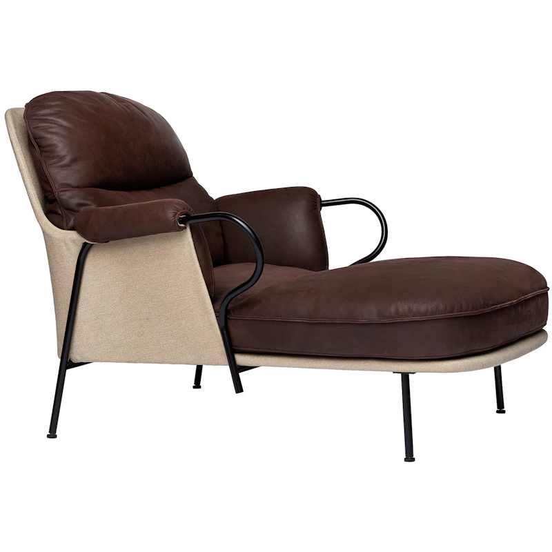 Lyra Chaise Longue, Vintage Dark Chocolate