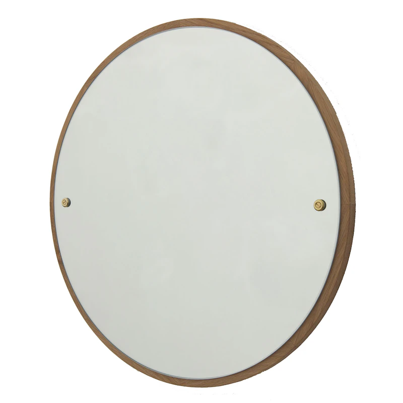 Circle Speil L, Eik/Messing