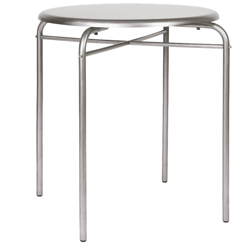 Petit Rond Bord Rustfritt Stål, Ø65 cm