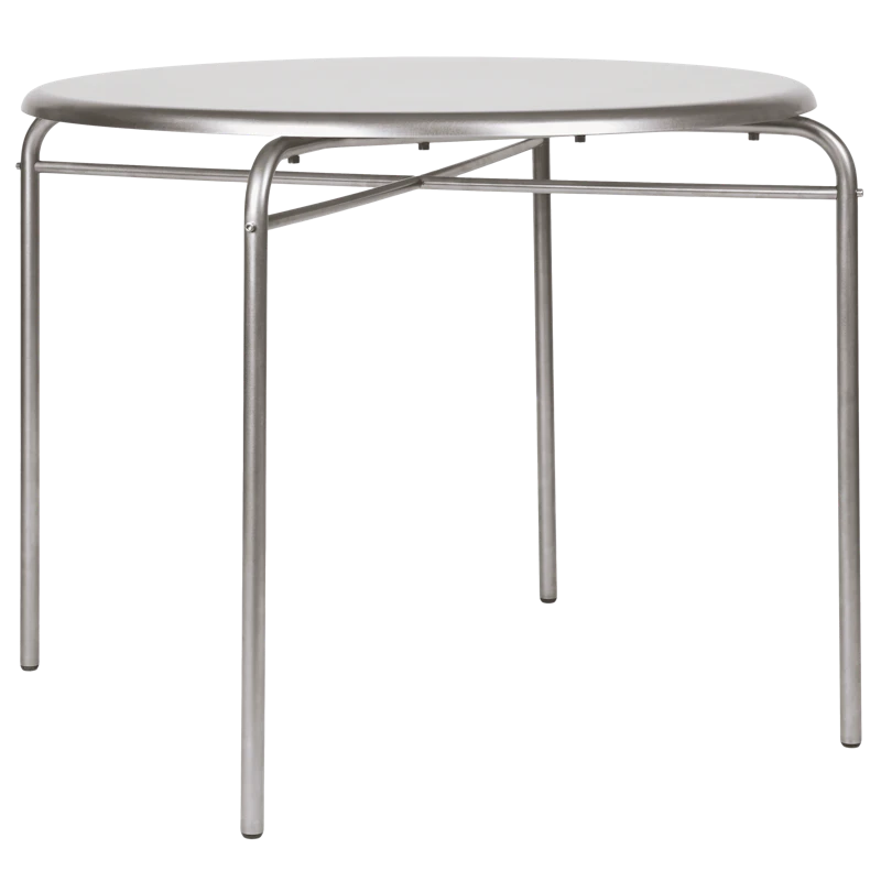 Petit Rond Bord Rustfritt Stål, Ø90 cm