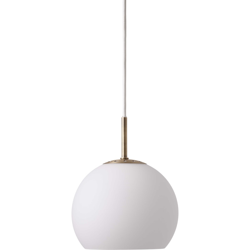 Ball Glass Pendel 18 cm, Opalhvit