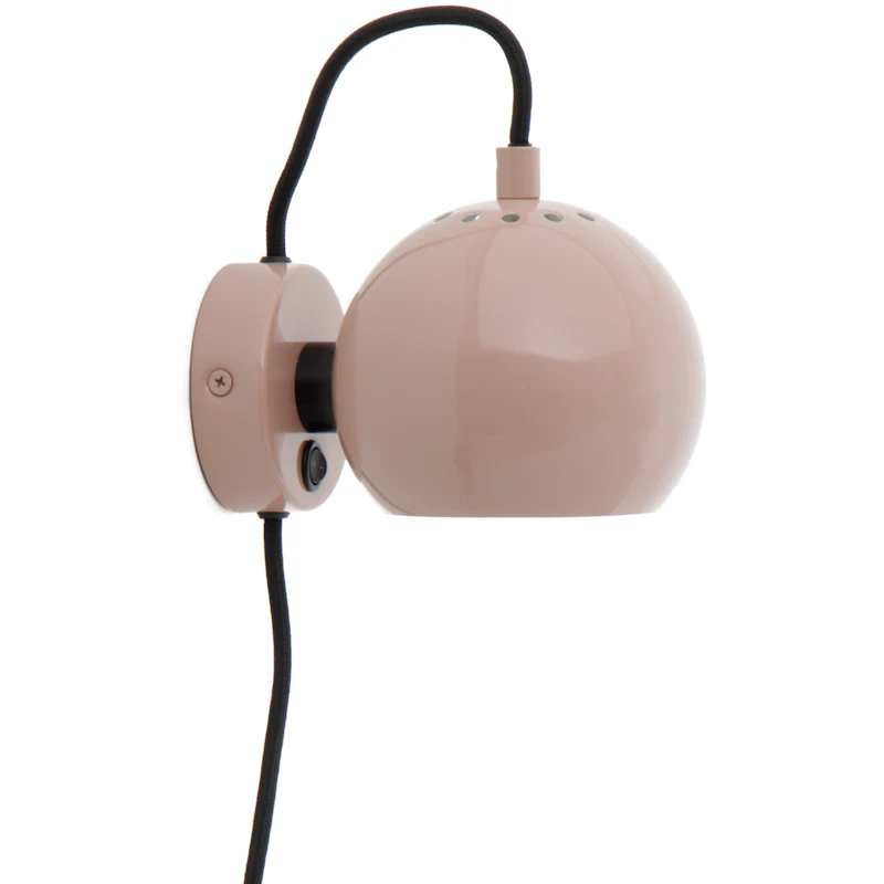Ball Magnet Vegglampe, Glossy Nude