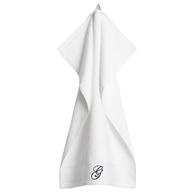 Embroidery Håndkle 50x70 cm Hvit, Mørkerød