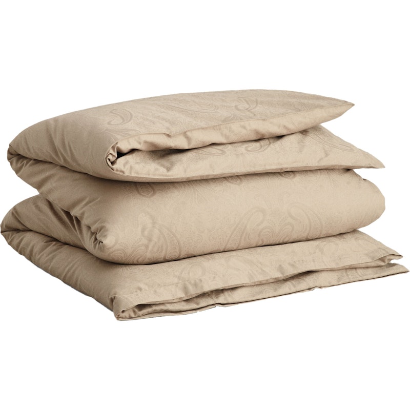Jacquard Paisley Dynetrekk 150x210 cm, Cold Beige