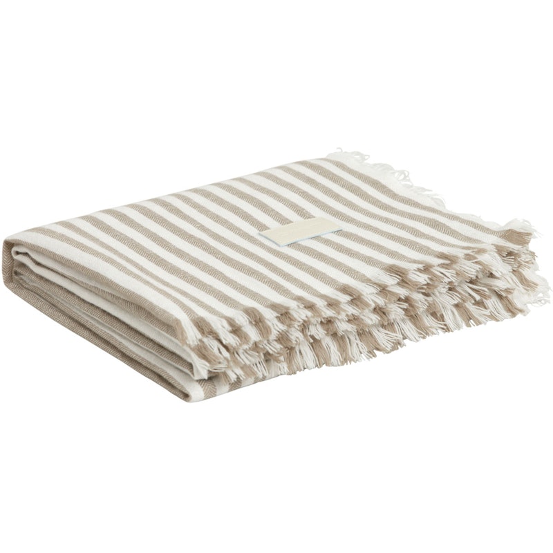 Light Stripe Pledd 130x180 cm, Cold Beige