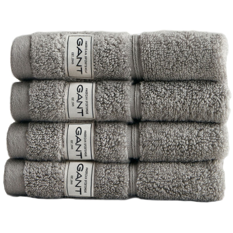 Premium Håndklær 30x30 cm 4-pk, Concrete Grey