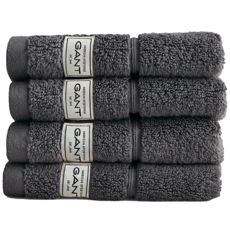Premium Håndklær 30x30 cm 4-pk, Anchor Grey