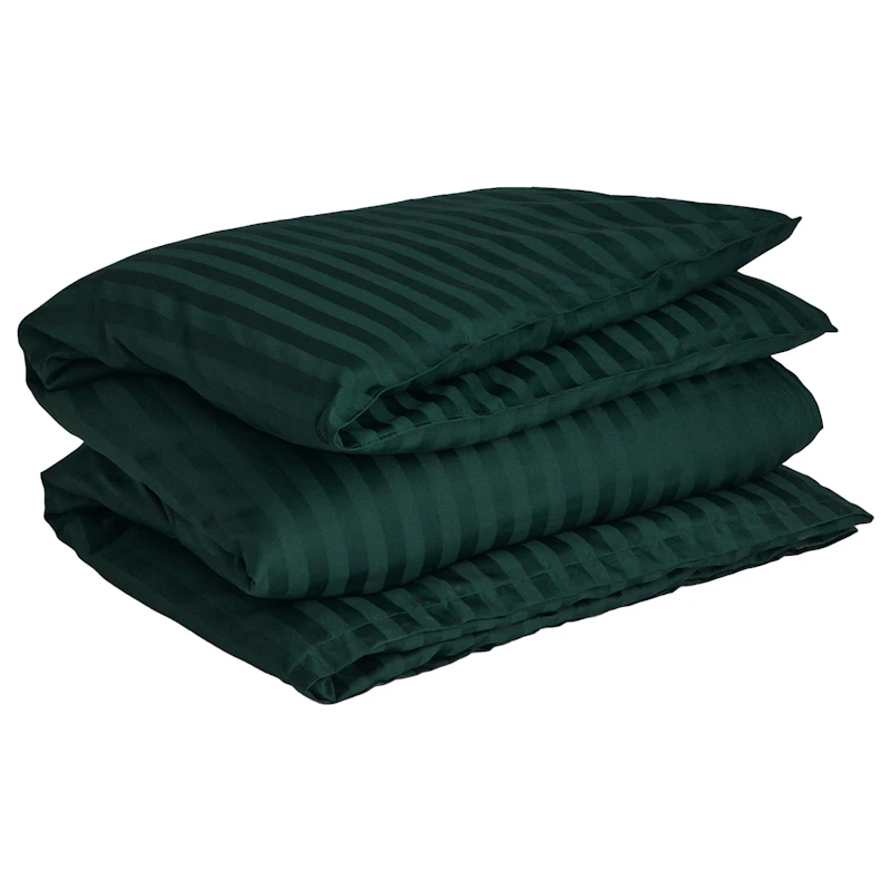 Sateen Stripes Dynetrekk 150x210 cm, Tartan Green