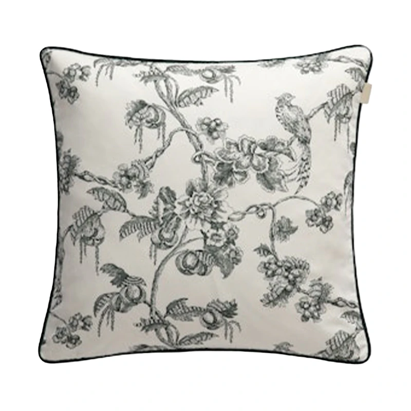 Sateen Tree Print Cushion 50x50 cm, Green