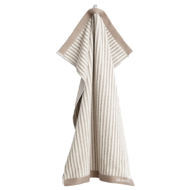 Stripe Håndkle 50x70 cm, Taupe Beige