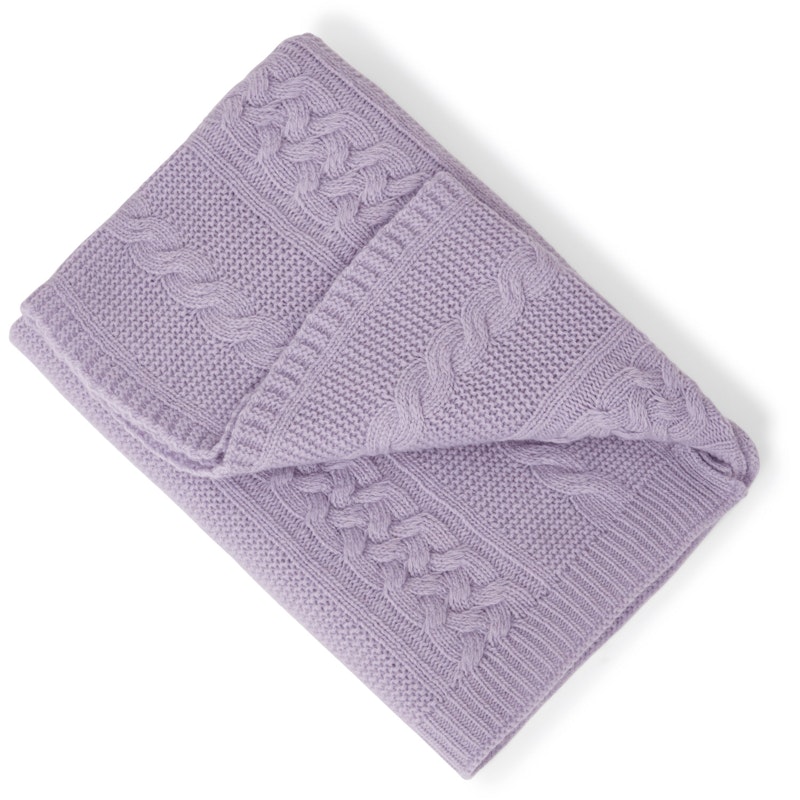 Lilac Teppe Strikket 70x100 cm