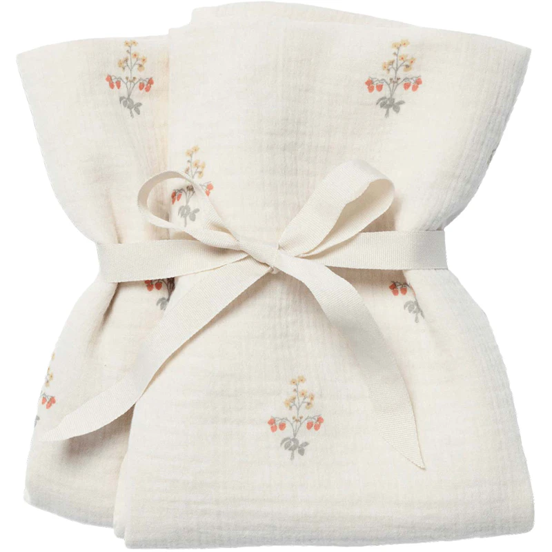 La Fraise Muslin Teppe 2-pk, 60x60 cm