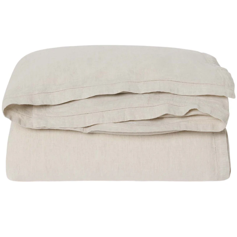 Hemstitched Linen Duvet Cover Double, 240x220 cm