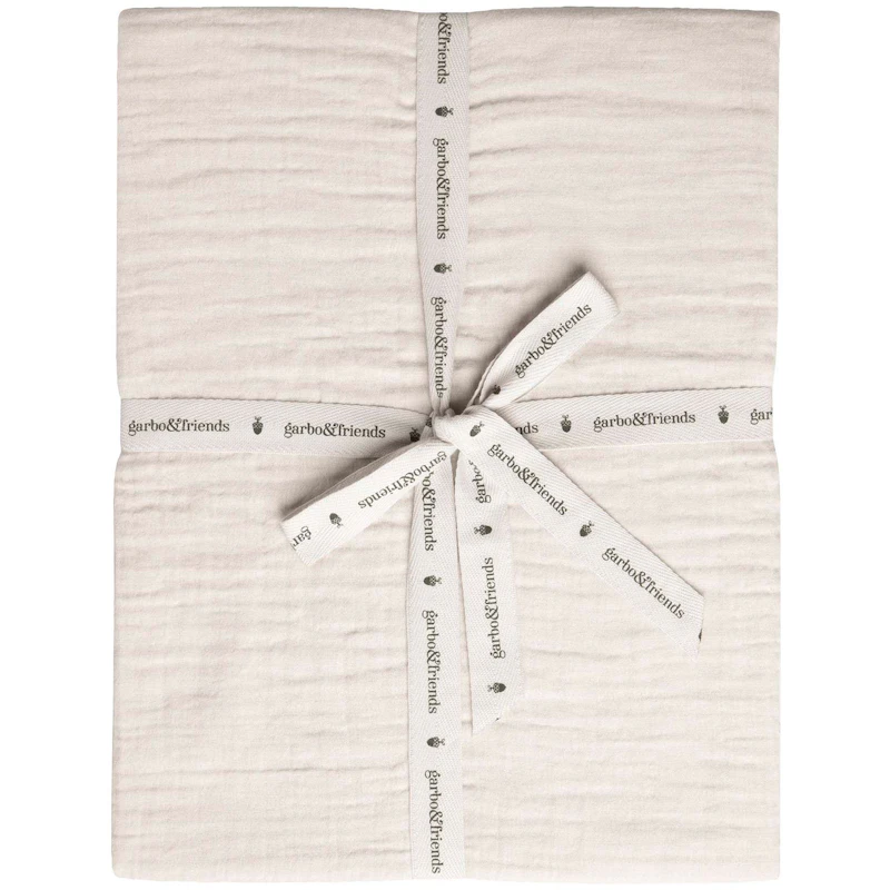 Eggshell Muslin Stretchlaken Enkel, 90x200 cm