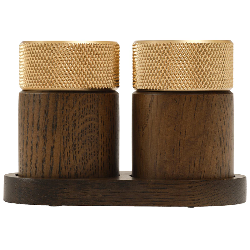 Sina Salt- Og Pepperkvernsett, Mørk Ask / Messing