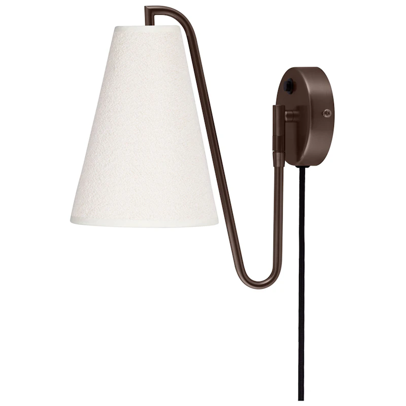 Lou Vegglampe, Hvit / Bronsefarget