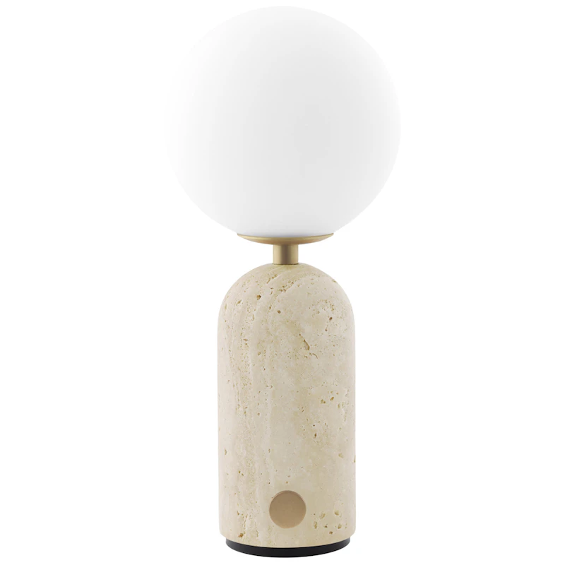 Torrano Bordlampe Bærbar, Travertin